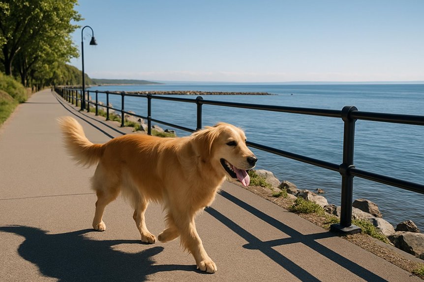 dog friendly waterfront promenade walks