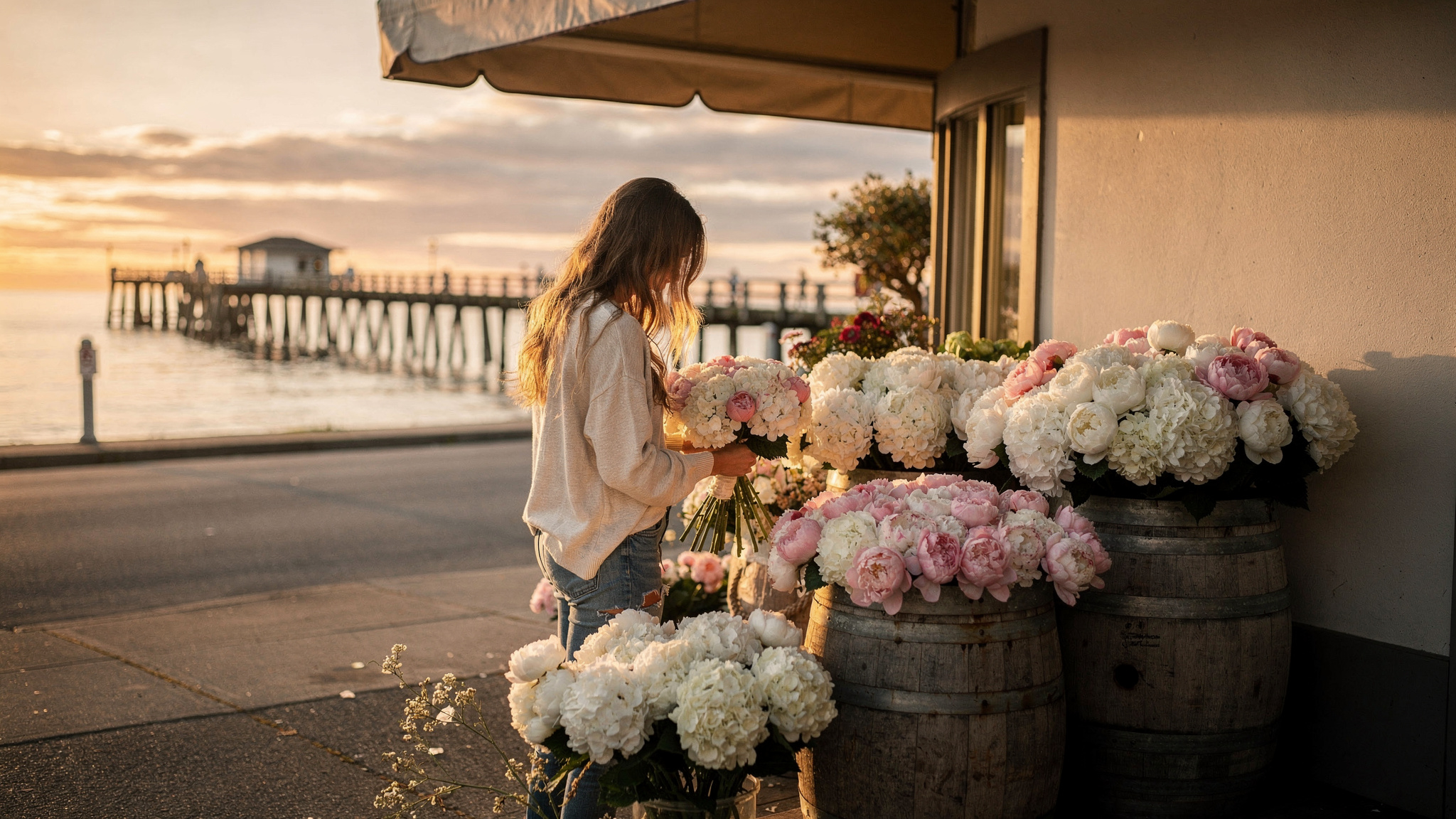 white rock flower hero featured v2 Top Flower Shops in White Rock White Rock flower shop storefront on Marine Drive with the pier in the background