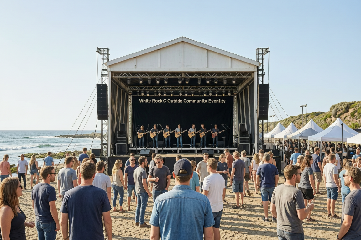 White Rock BC Outdoor Music Event – Seaside Stage & Community Gathering