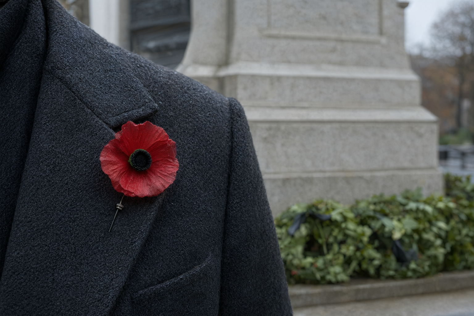 remembrance day white rock sec1 1 Remembrance Day in White Rock 2026: Memorial Park Cenotaph Ceremony A civic building with flags at half-mast against a grey sky